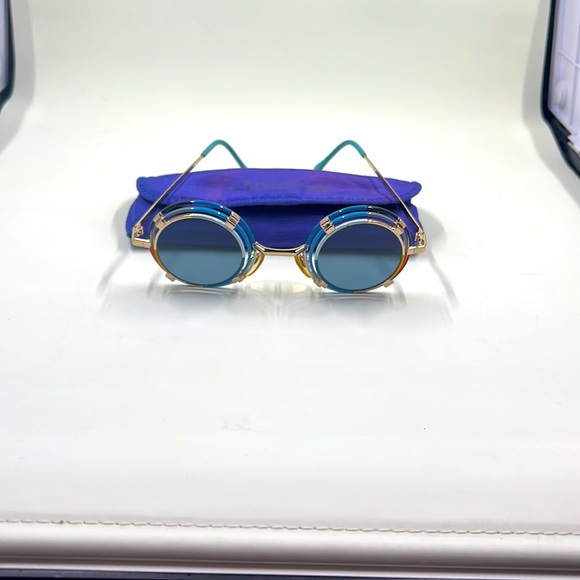 Dolce Vita Vintage Sunglasses & Case Made in Italy Gold Plated 24KT - Picture 2 of 14